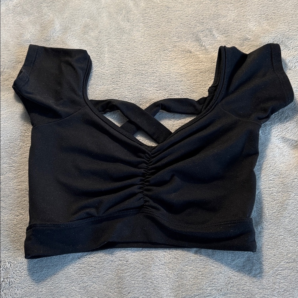 Rare Bombshell Sportswear Off The Shoulder Crop Top Black Size XS - Picture 4 of 13